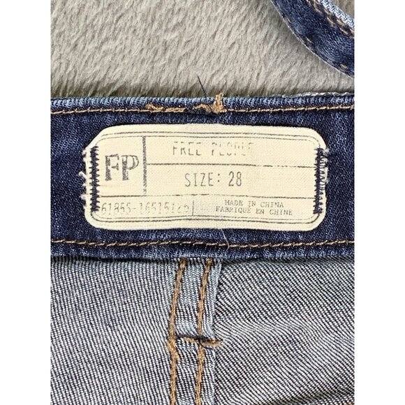 Free People Denim Dungarees Overalls Women's Size 28 Farm Garden Wear - Picture 5 of 8